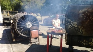 This is how we BBQ at airplane school